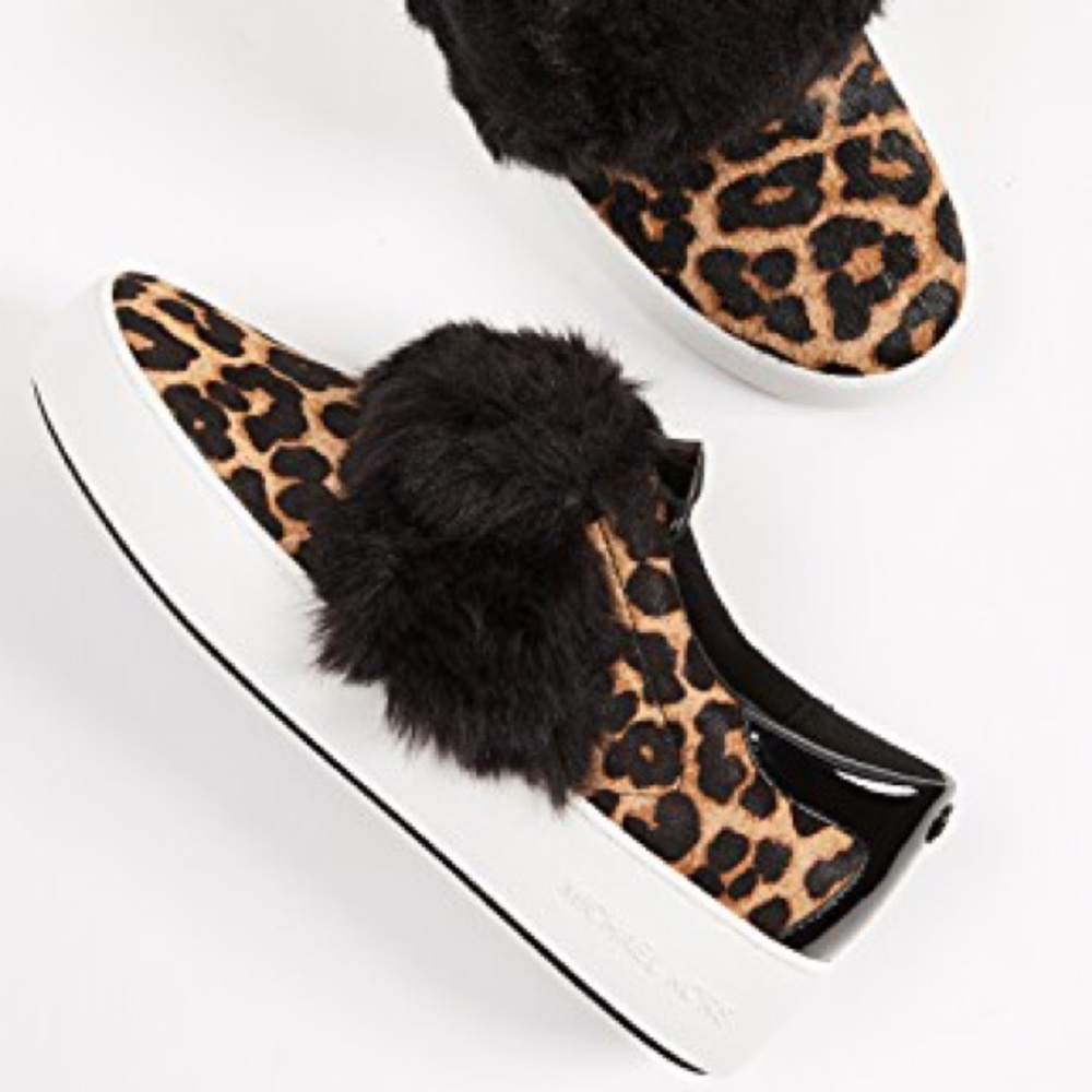 Michael Kors Maven Faux Fur Haircalf Platform Sneakers
